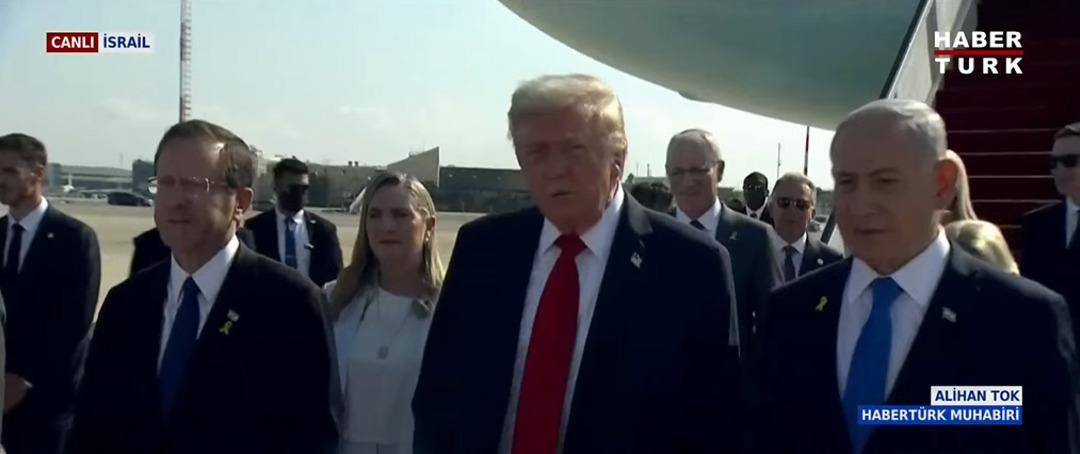 En son haberler | Uçaktan iner inmez derin sohbet! İsrail'de yollar kapandı, Trump'ın ziyaretinden ilk görüntüler geldi...